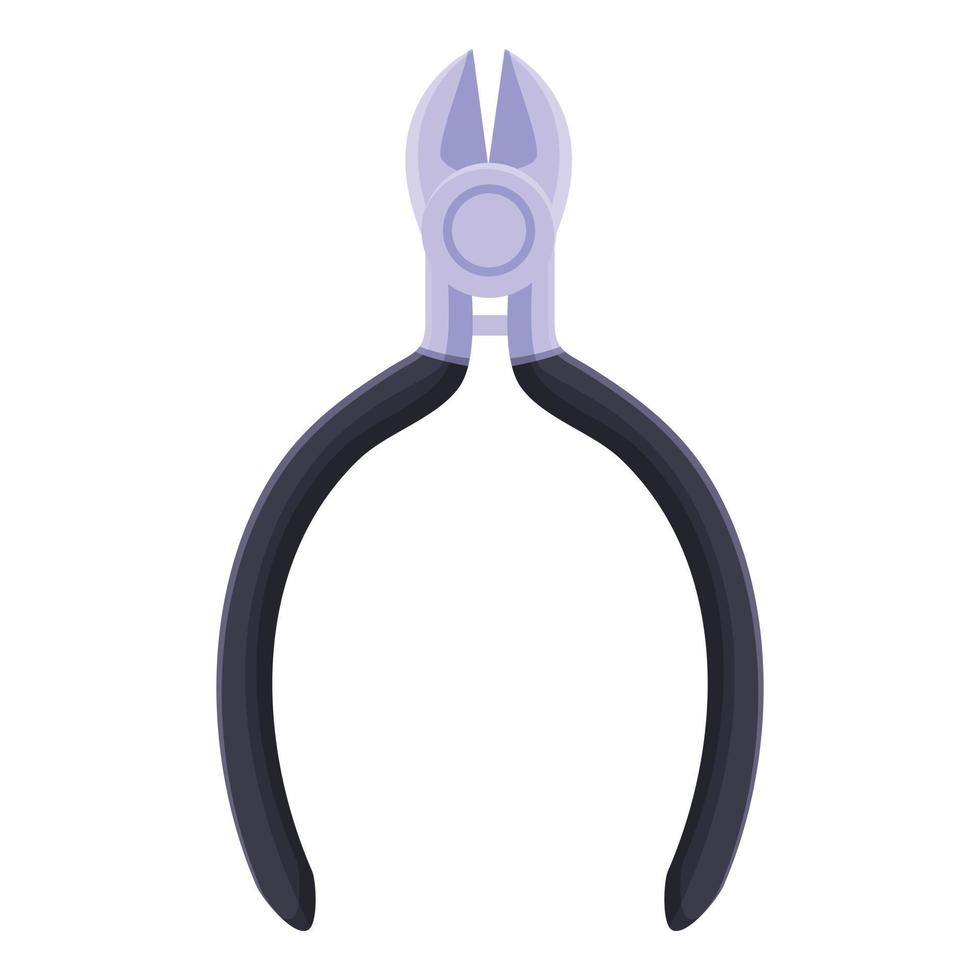 Cutter pliers icon, cartoon style vector