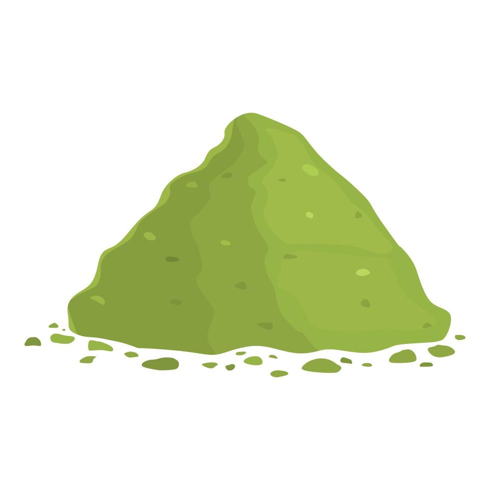 vector de dibujos animados de icono de pila de polvo de espirulina. planta de algas