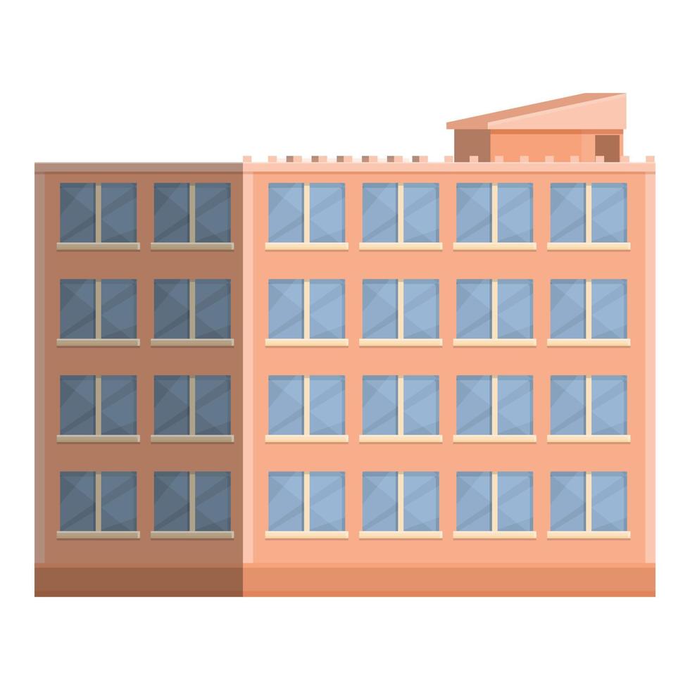 Multistory home icon cartoon vector. Small house vector