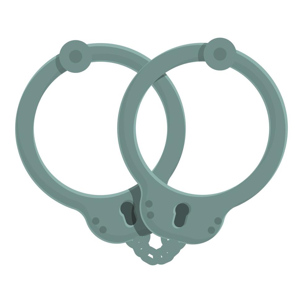 Handcuffs icon cartoon vector. Hand police vector