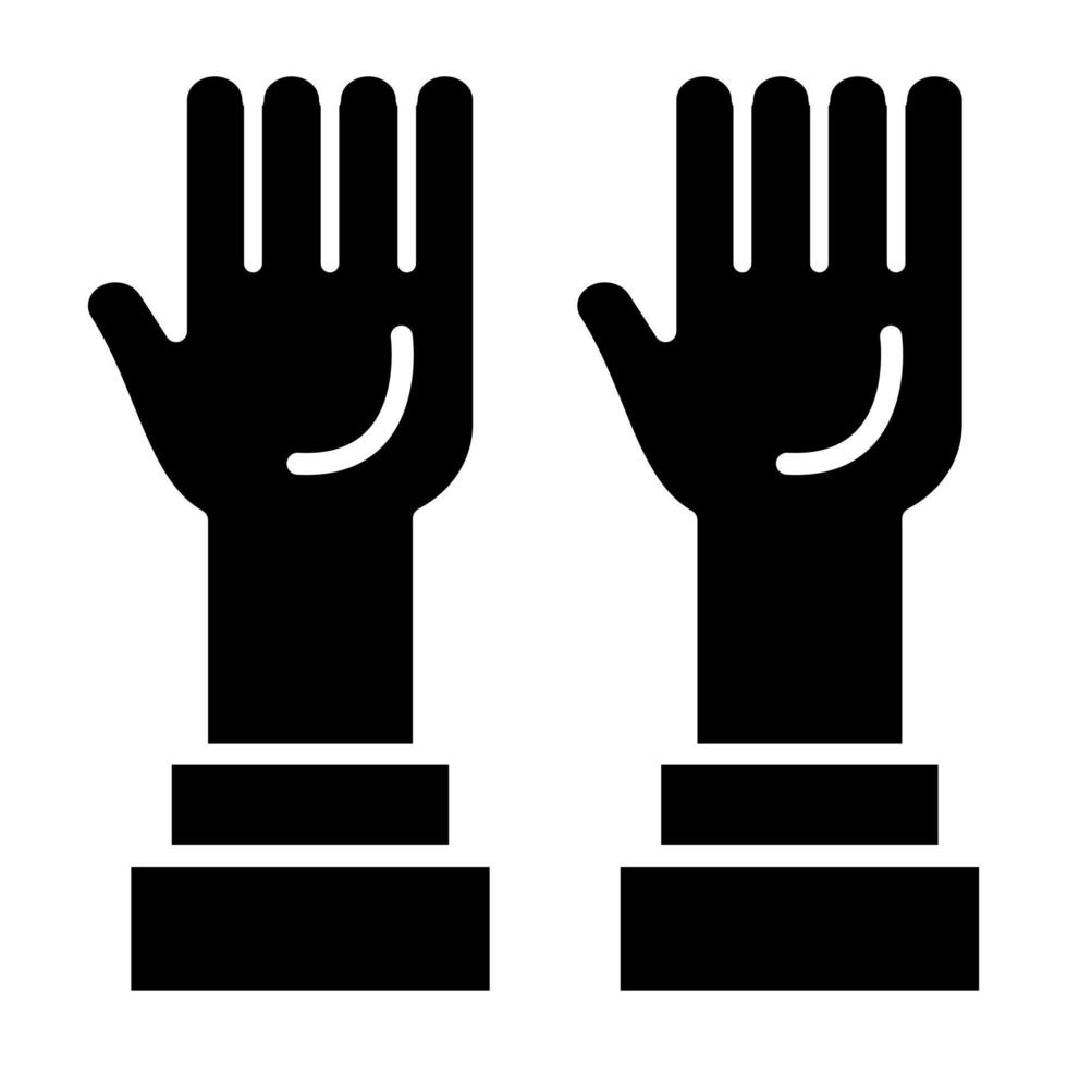 Hands Up Icon Style vector