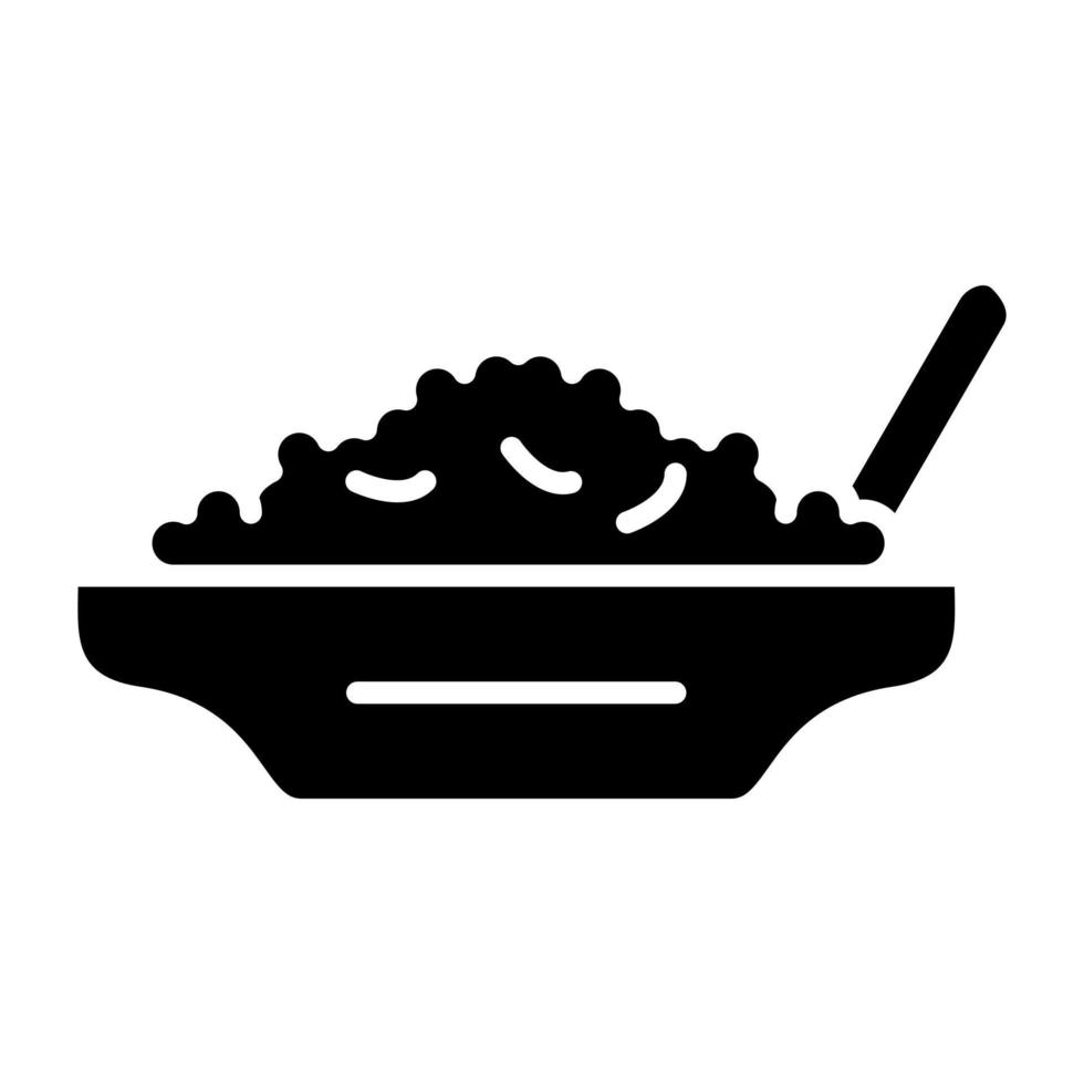 estilo de icono de arroz vector