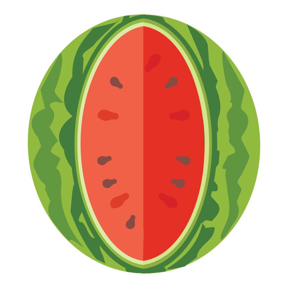 vector de dibujos animados de icono de fruta de sandía. rebanada de comida