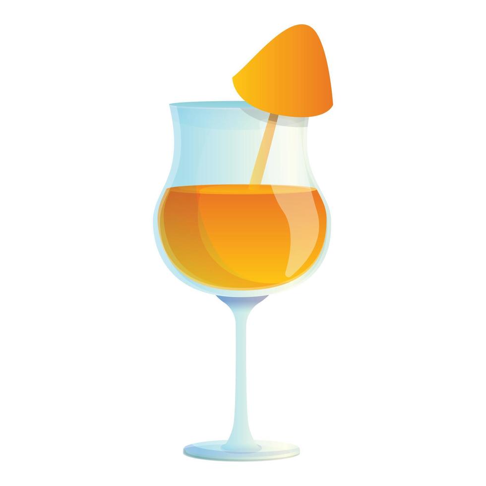 Colada cocktail icon, cartoon style vector
