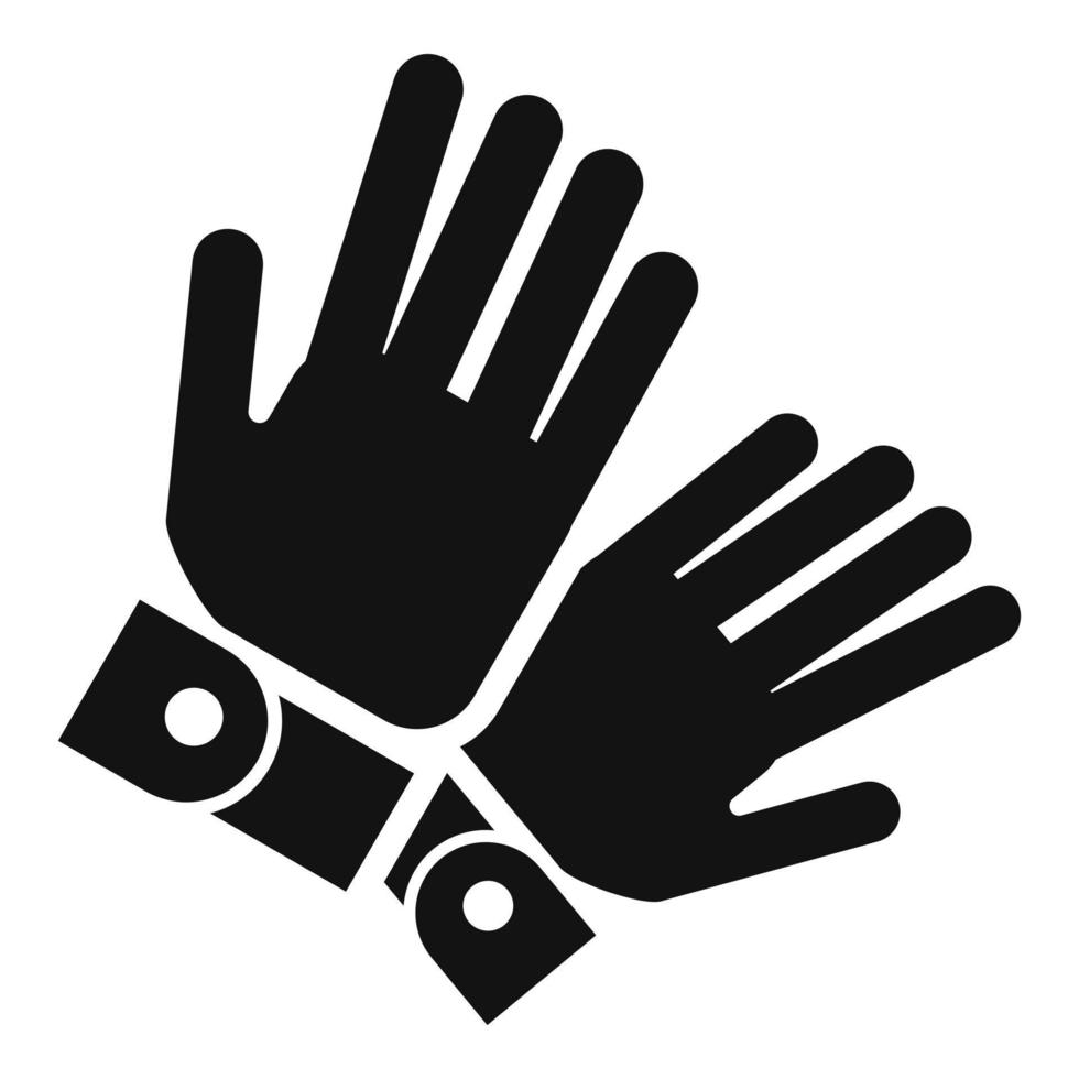 icono de guantes de escalada, estilo simple vector