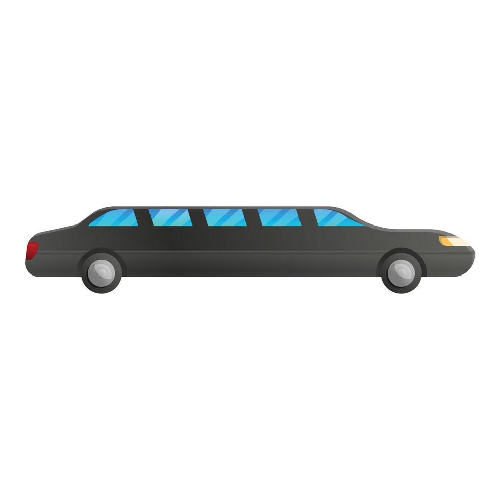 Luxury limousine icon, cartoon style vector