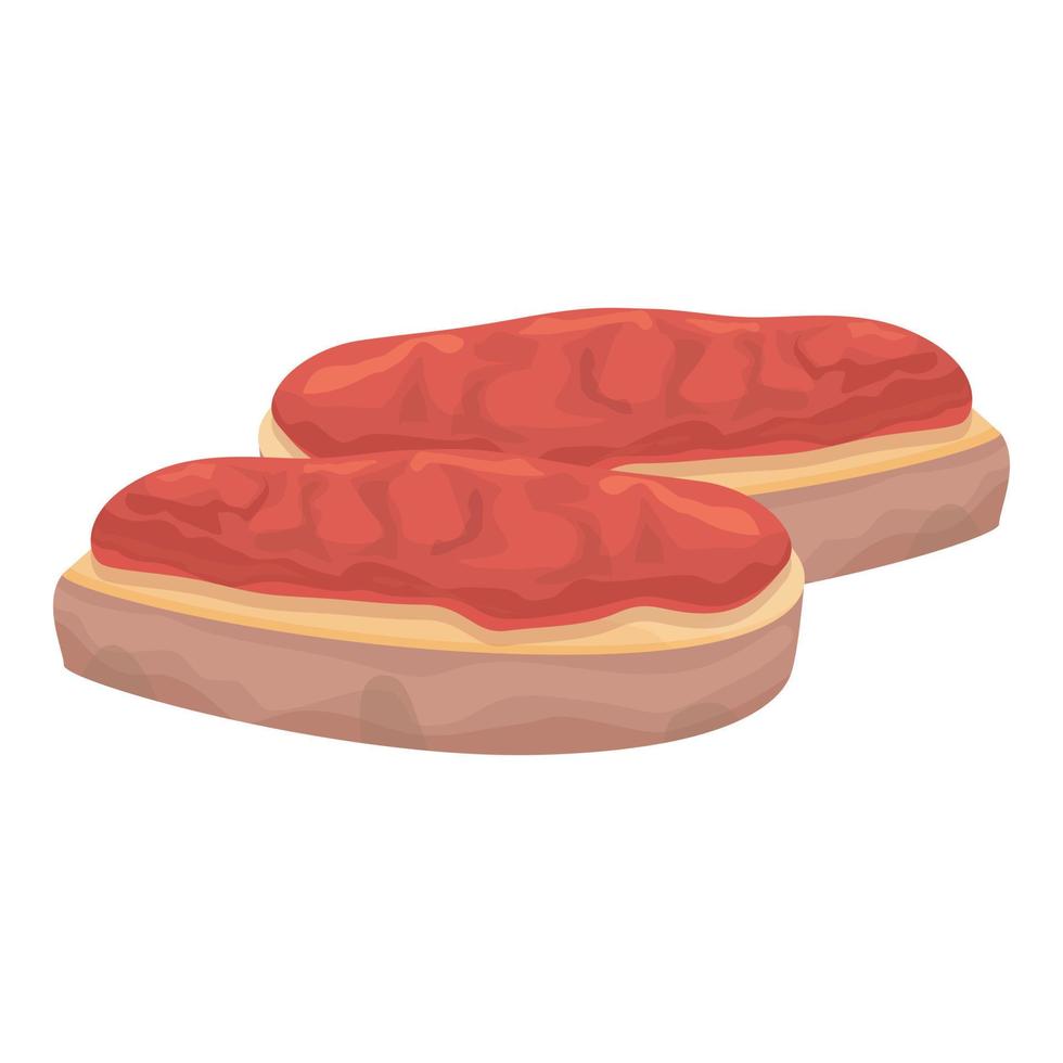 vector de dibujos animados de icono de sándwich español. cocina comida