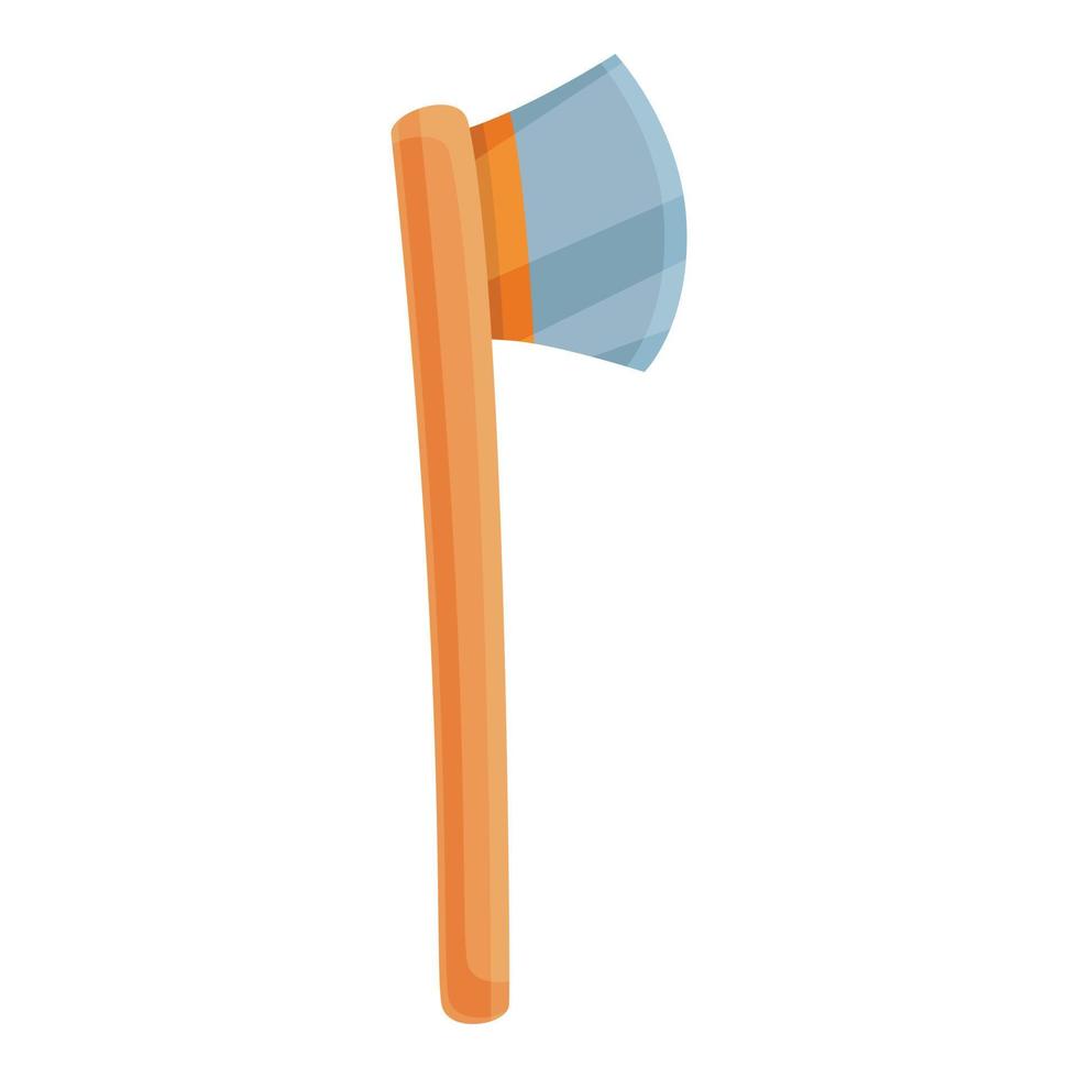 Camping axe icon, cartoon style vector