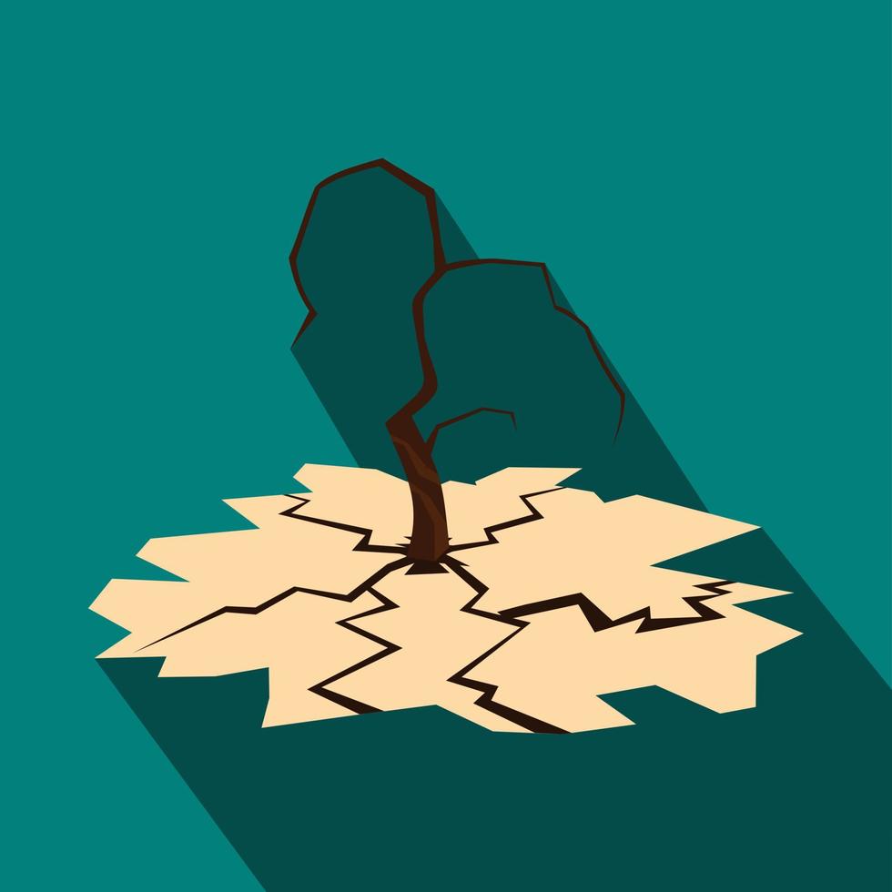 Drought icon in flat style vector