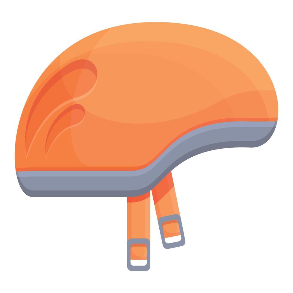 Protective helmet for cyclist icon, cartoon style vector