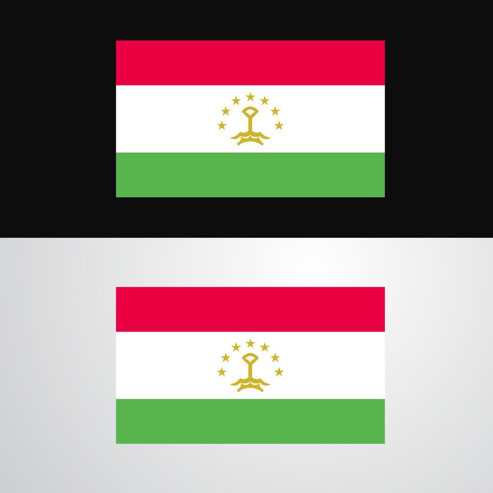 diseño de banner de bandera de tayikistán vector