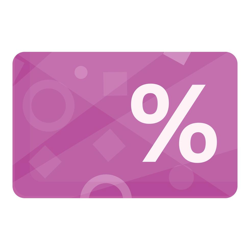 Percent card loyalty icon cartoon vector. Customer program vector