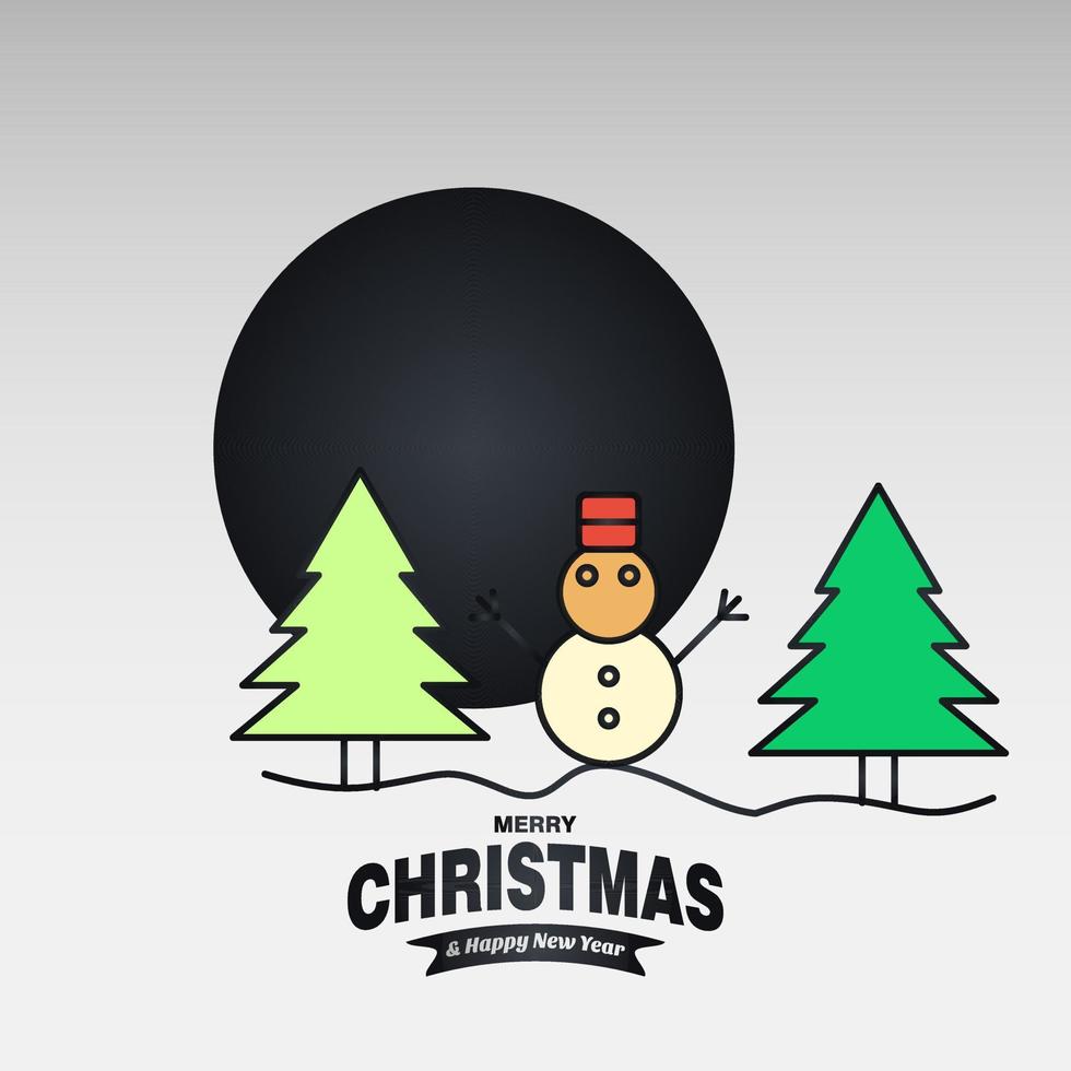 tarjeta de navidad con diseño elegante creativo y vector de fondo claro