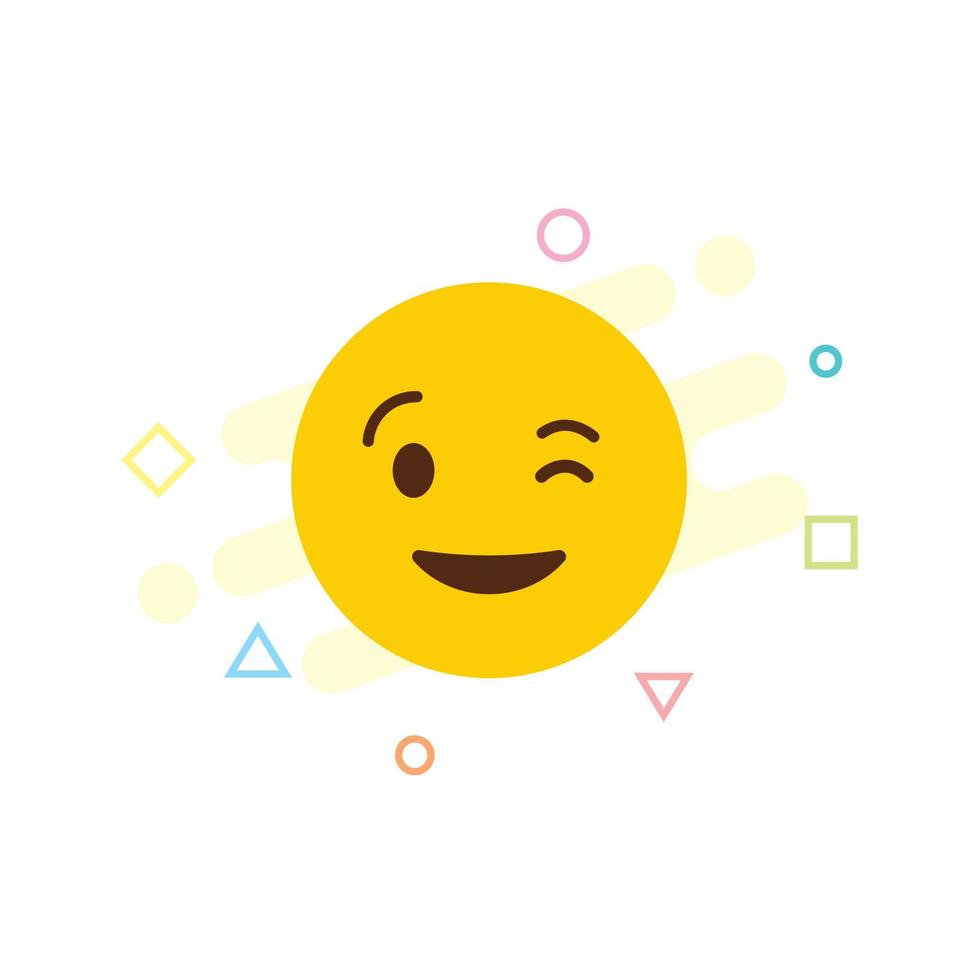 vector de diseño de icono de emoji de sonrisa