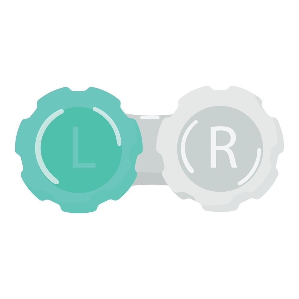 Contact lens case icon cartoon vector. Box vision vector
