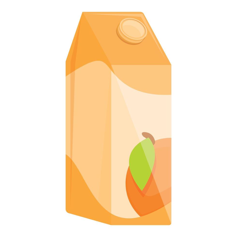 Juice pack icon, cartoon style vector