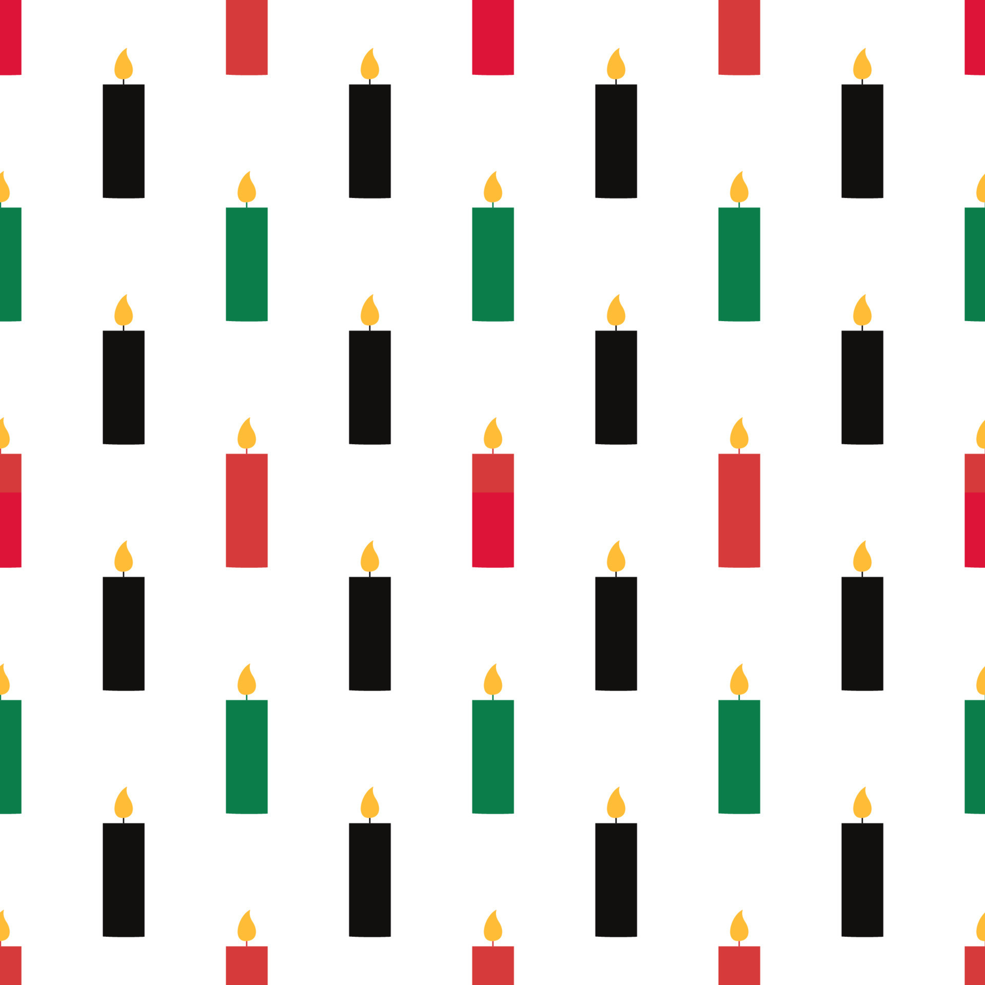 Seamless pattern for Kwanzaa with text Happy Kwanzaa and