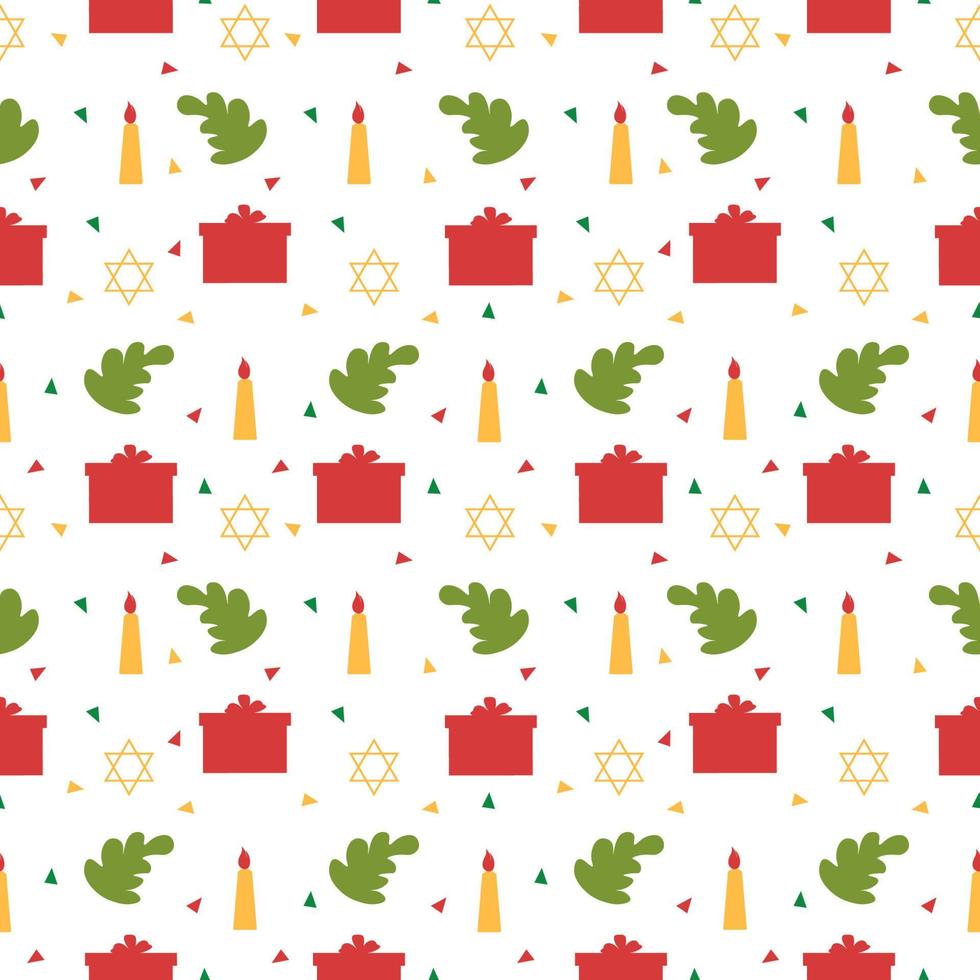 Happy Kwanzaa Holiday African Seamless Pattern Design with Festival Style Element on Template Hand Drawn Cartoon Flat Illustration vector