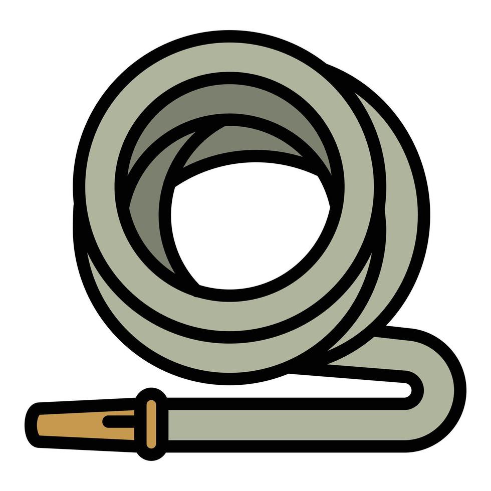 Garden irrigation hose icon, outline style vector