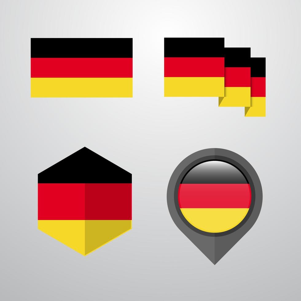 Germany flag design set vector