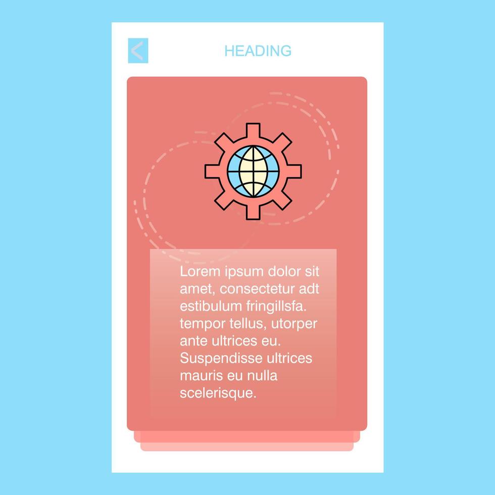 Internet setting mobile vertical banner design design Vector