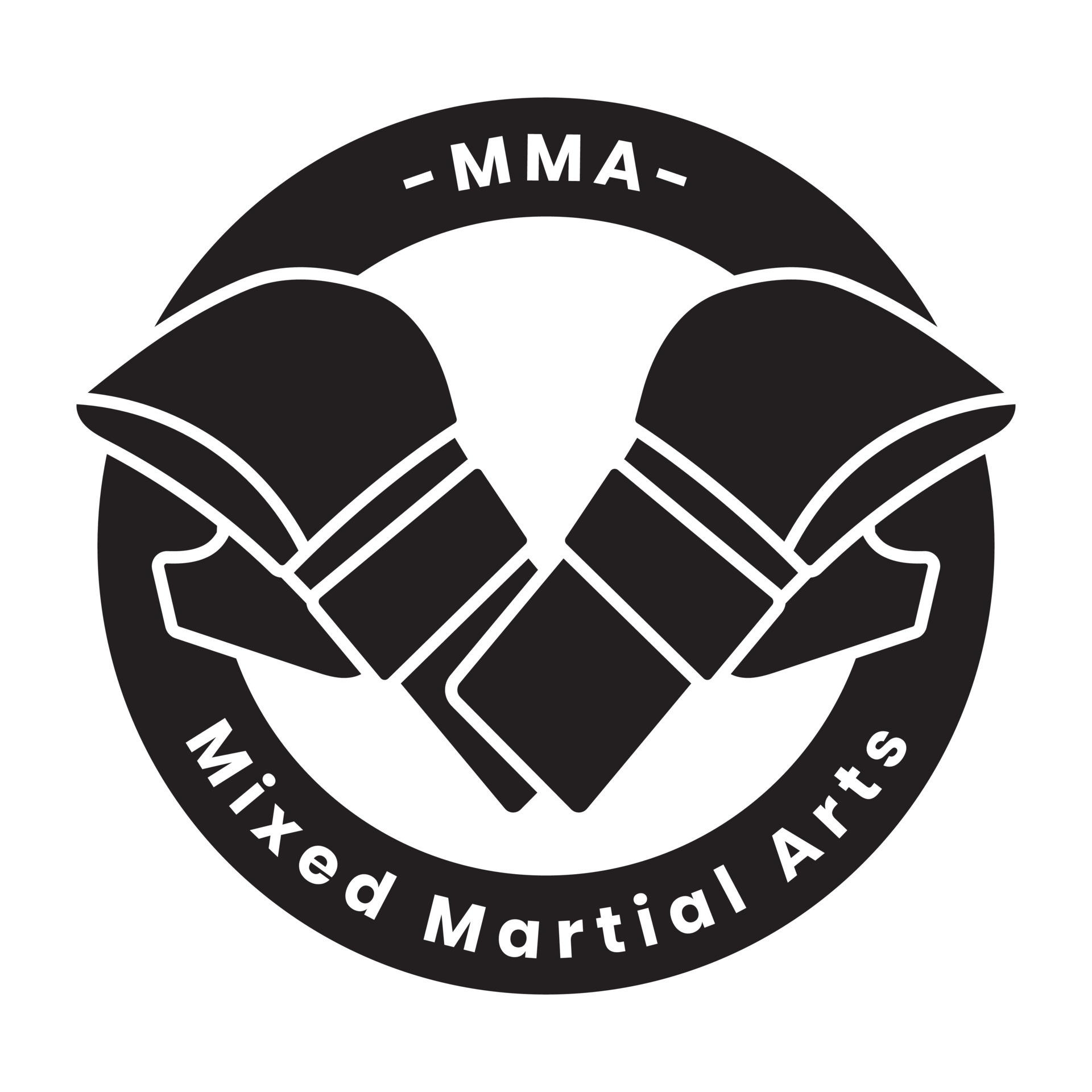 Mixed Martial Arts or MMA vector logo for apps or website 14385494 ...