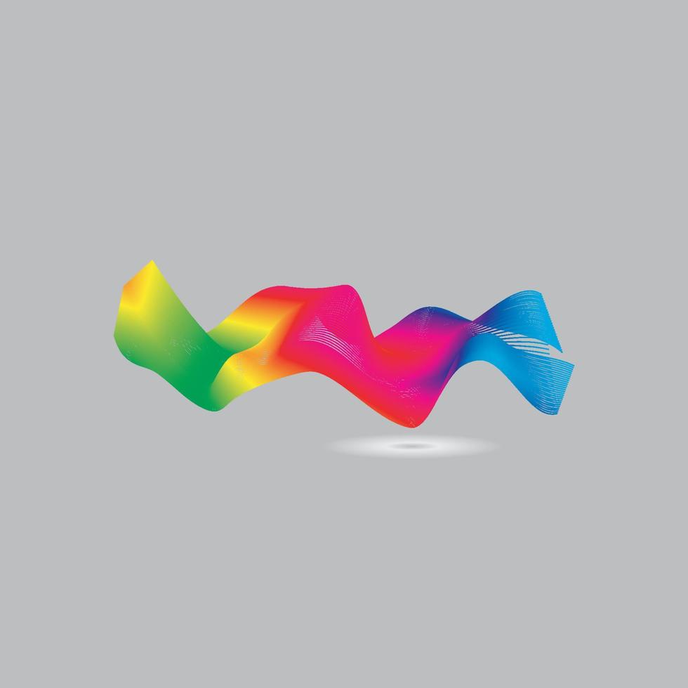 Wave line vector color background