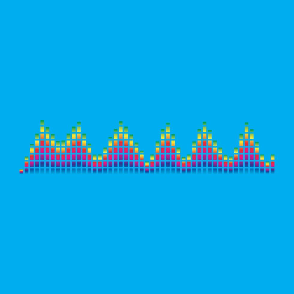 Sound waves vector illustration design