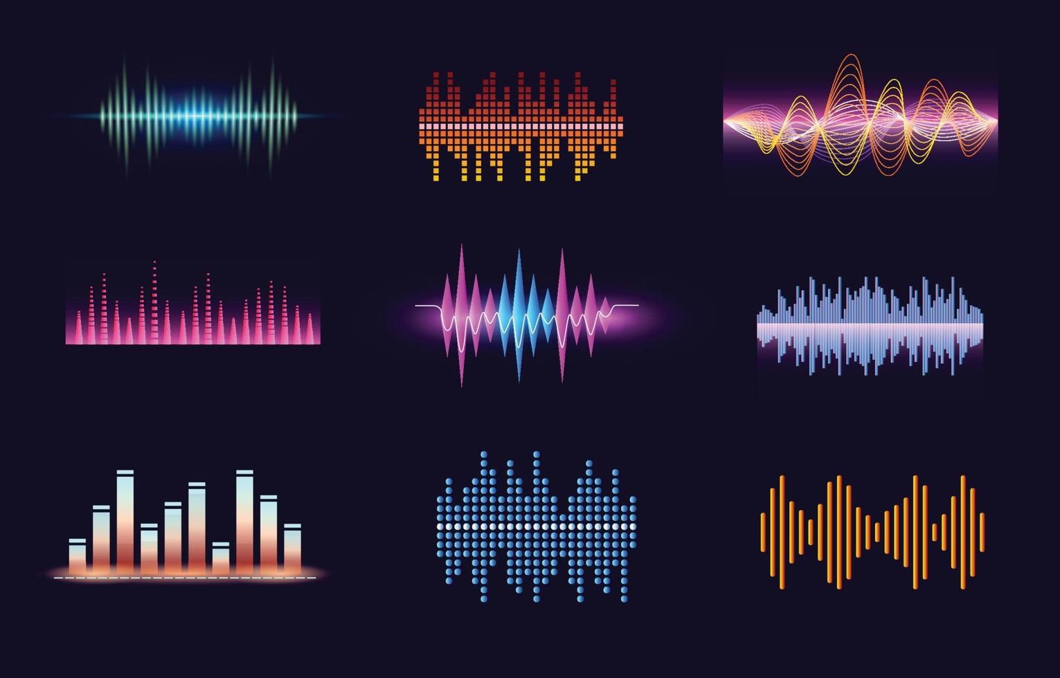 Digital Sound Wave Icon vector