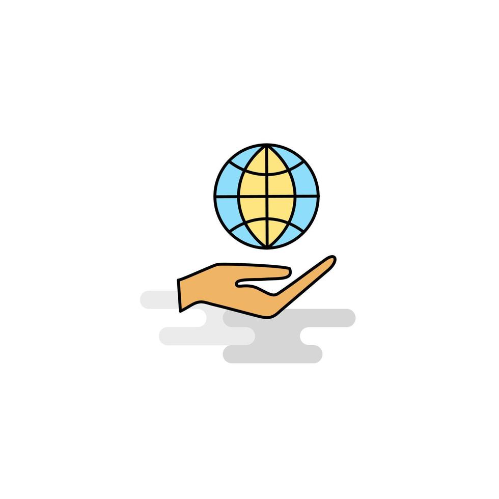 Flat Safe world Icon Vector