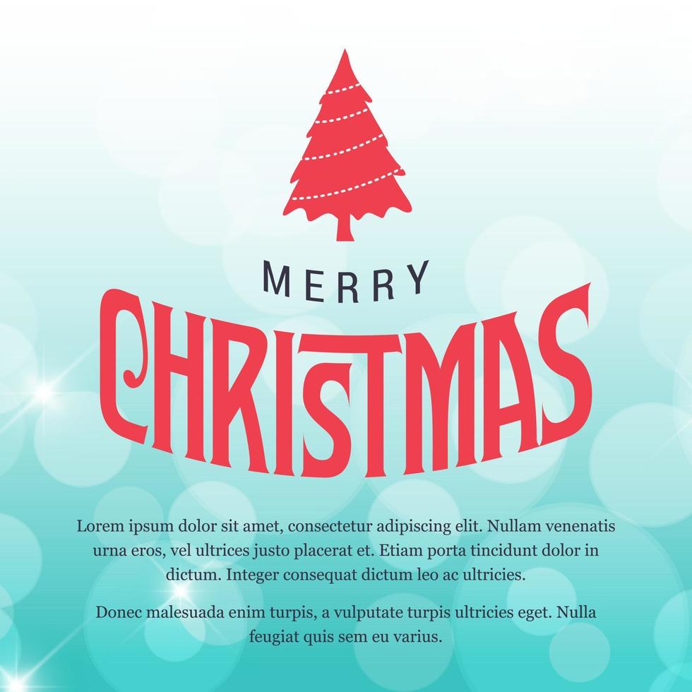 tarjeta de saludos de navidad con diseño creativo y vector de tipografía