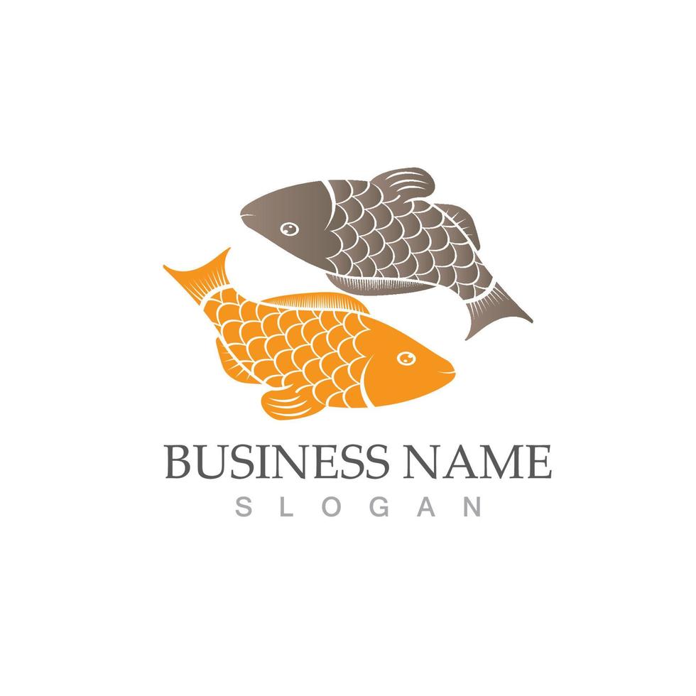 Fish logo template creative vector