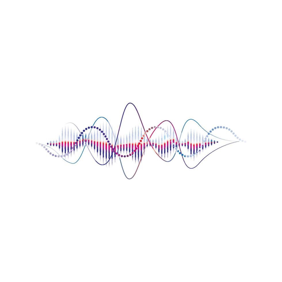 Ilustración de vector de ondas de sonido