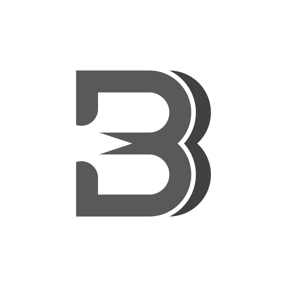 Ilustración de vector de logotipo de letra b