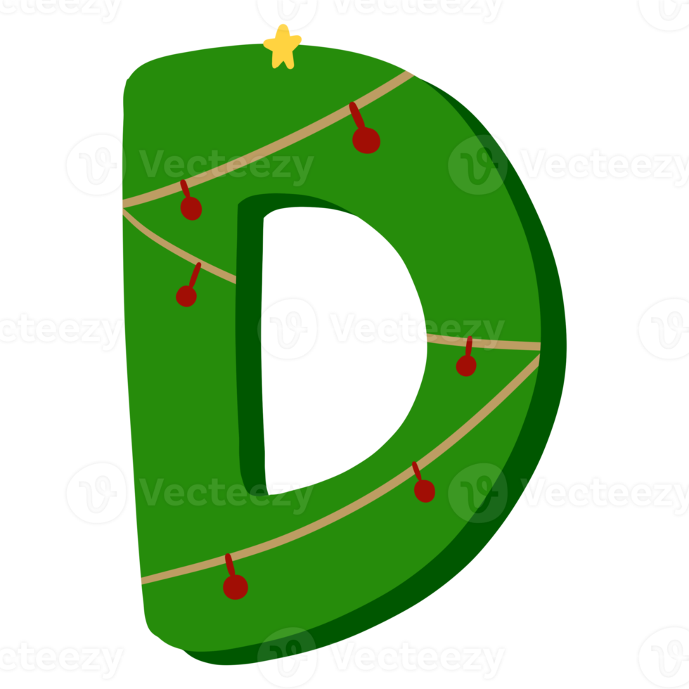 lettre de l'alphabet de noël png