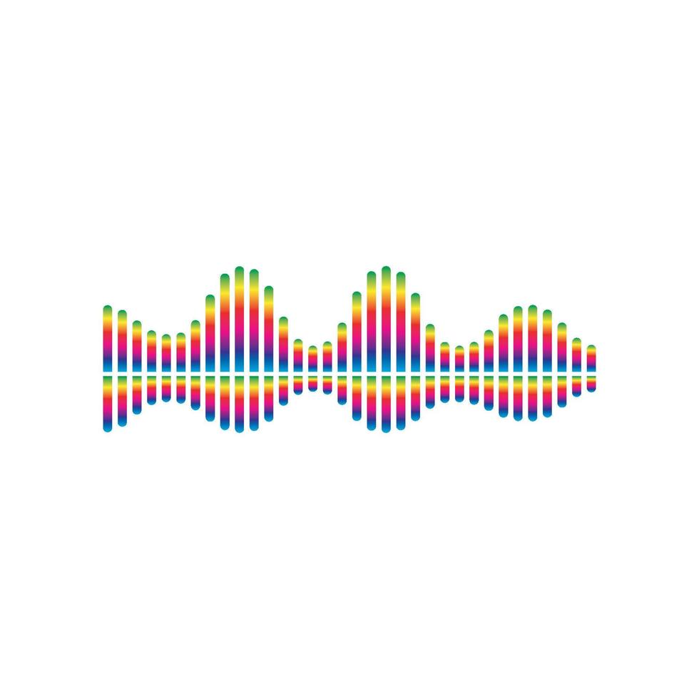 Sound waves vector illustration design