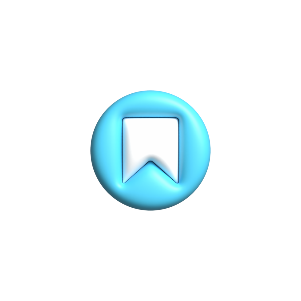 3d save for later icon render. Isolated icon. png