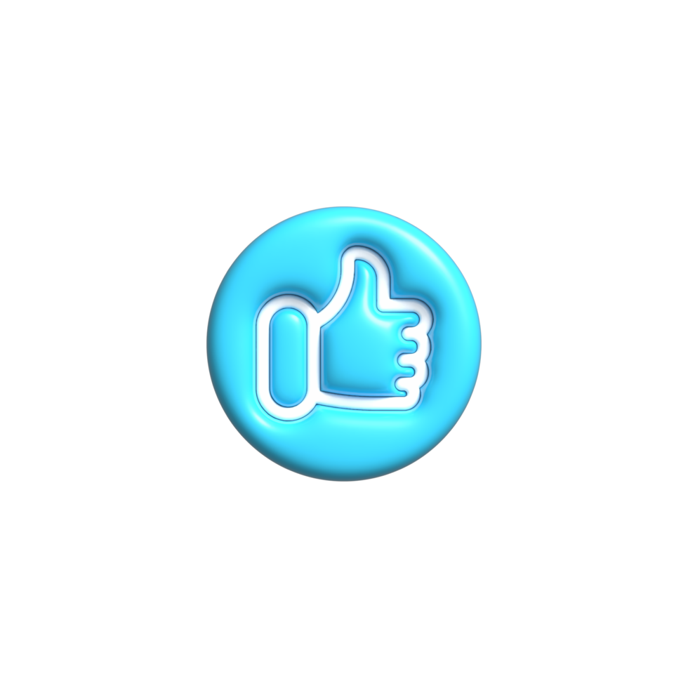 3d like social media icon. Isolated icon png