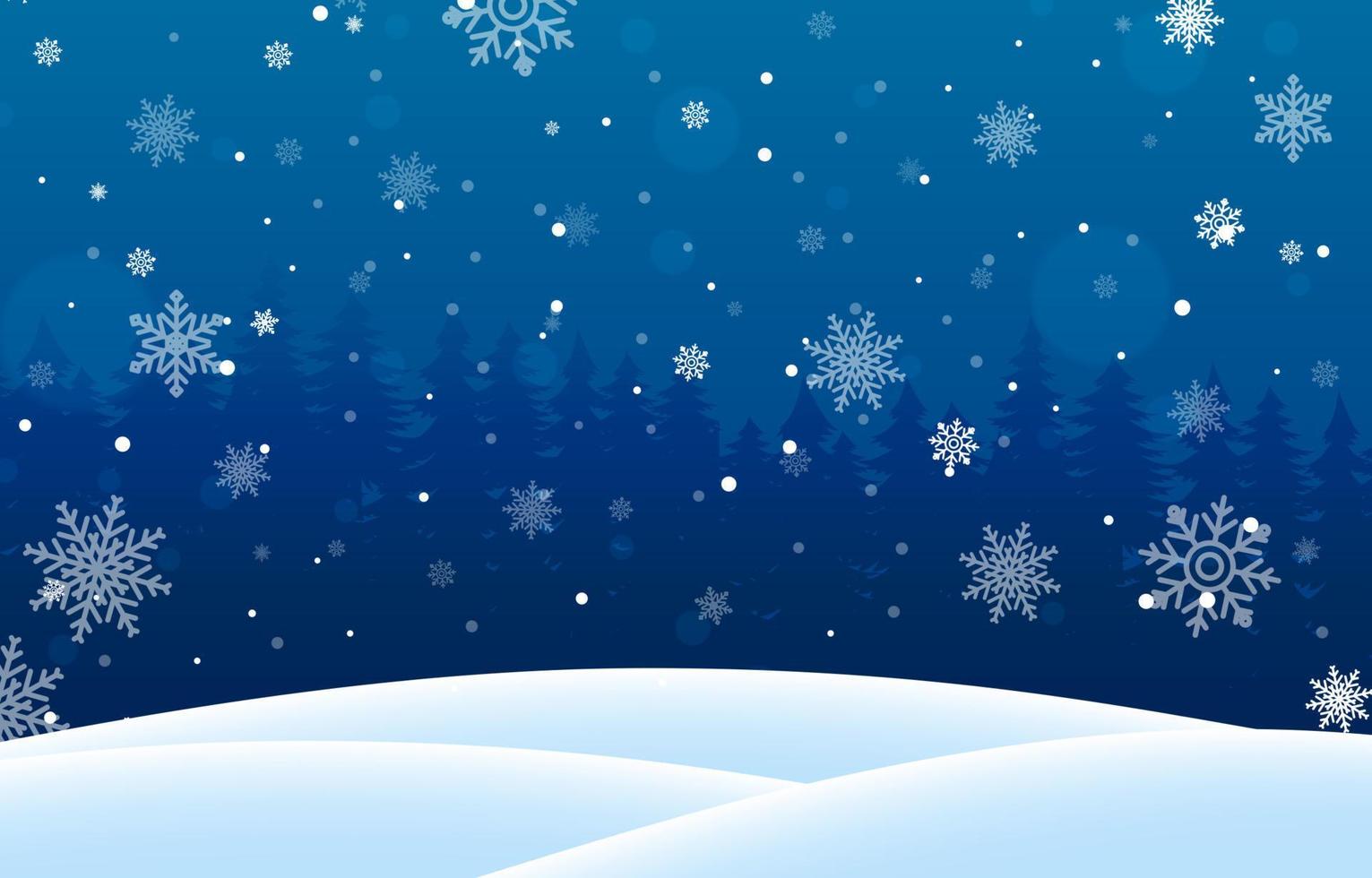 Beautiful Blue Snow Background vector