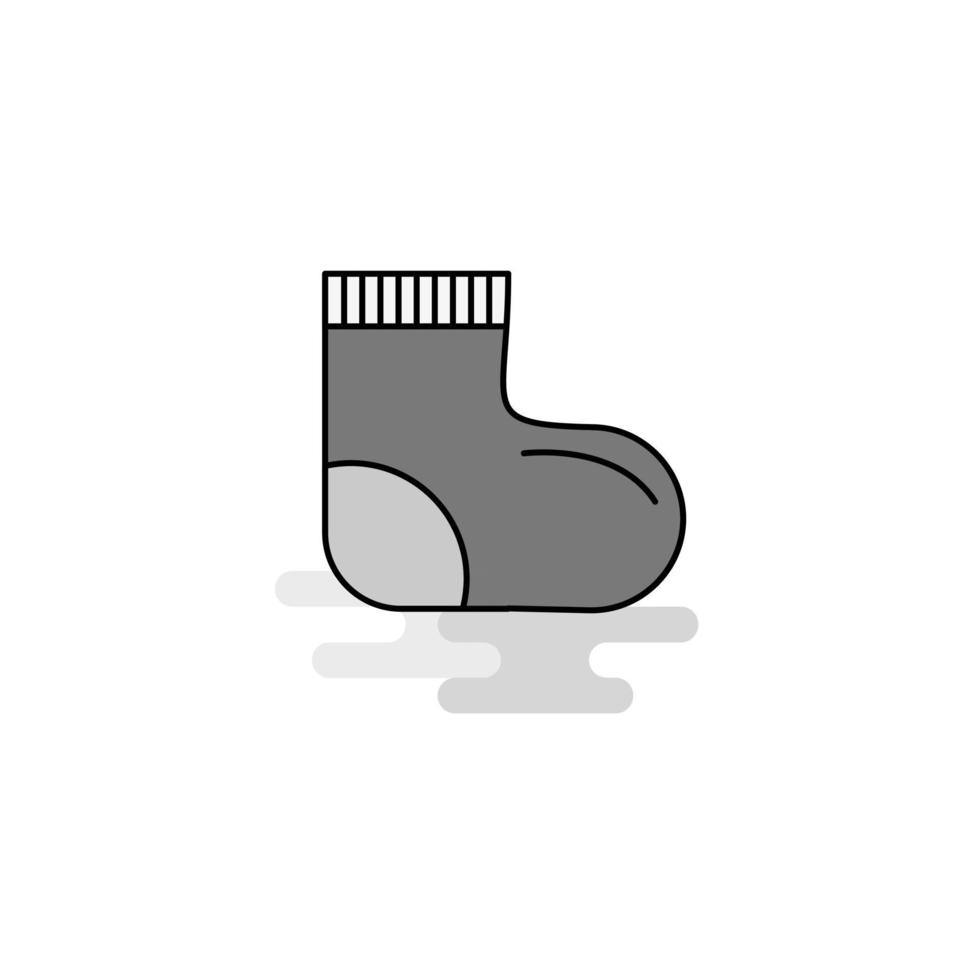 calcetines web icono línea plana llena gris icono vector