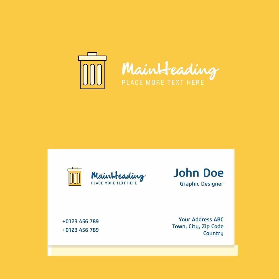 Trash logo Design with business card template Elegant corporate identity Vector