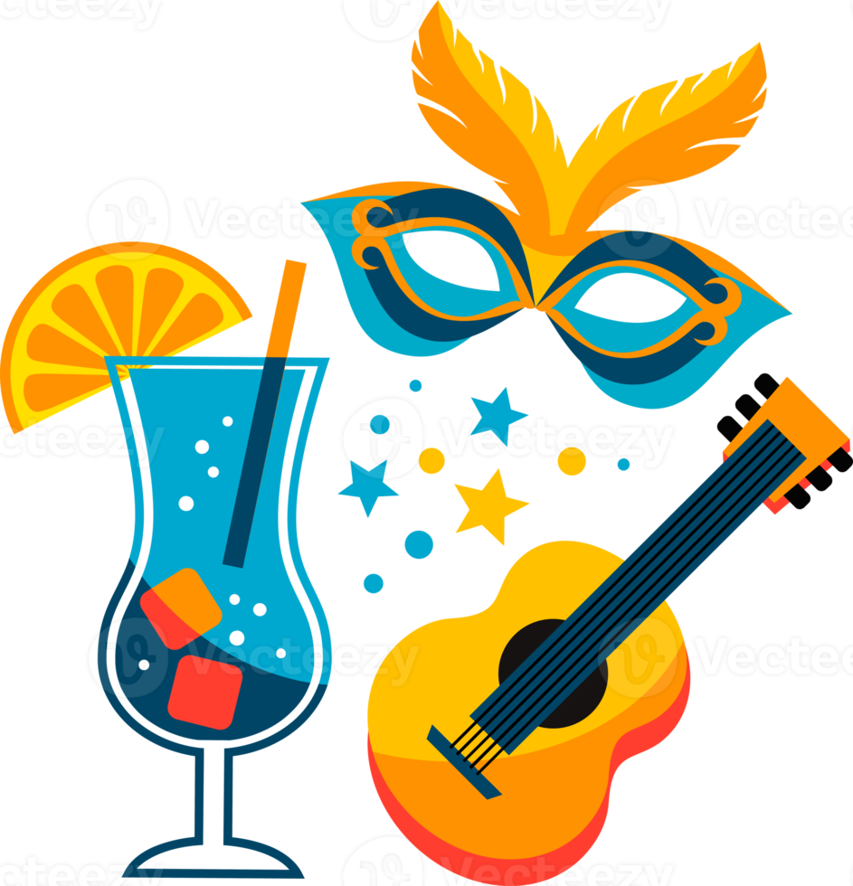 Brazil Carnival Emblem. Illustration png