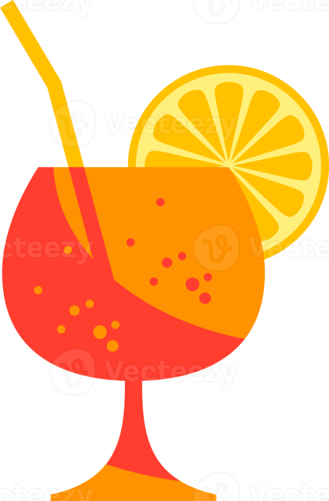 Bright cocktail. Illustration png