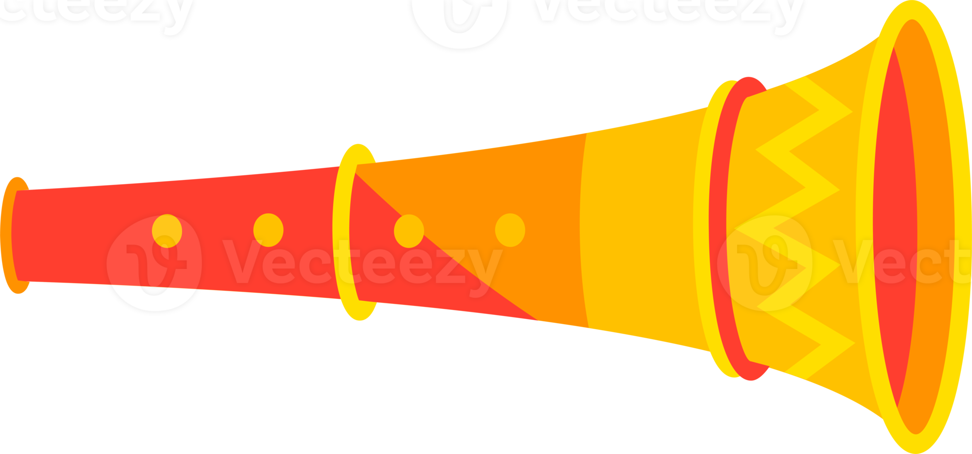 Bright trumpet. Illustration png