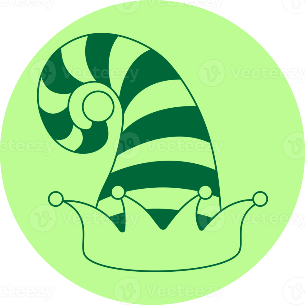 chapéu de gnomo verde feriado natal. png