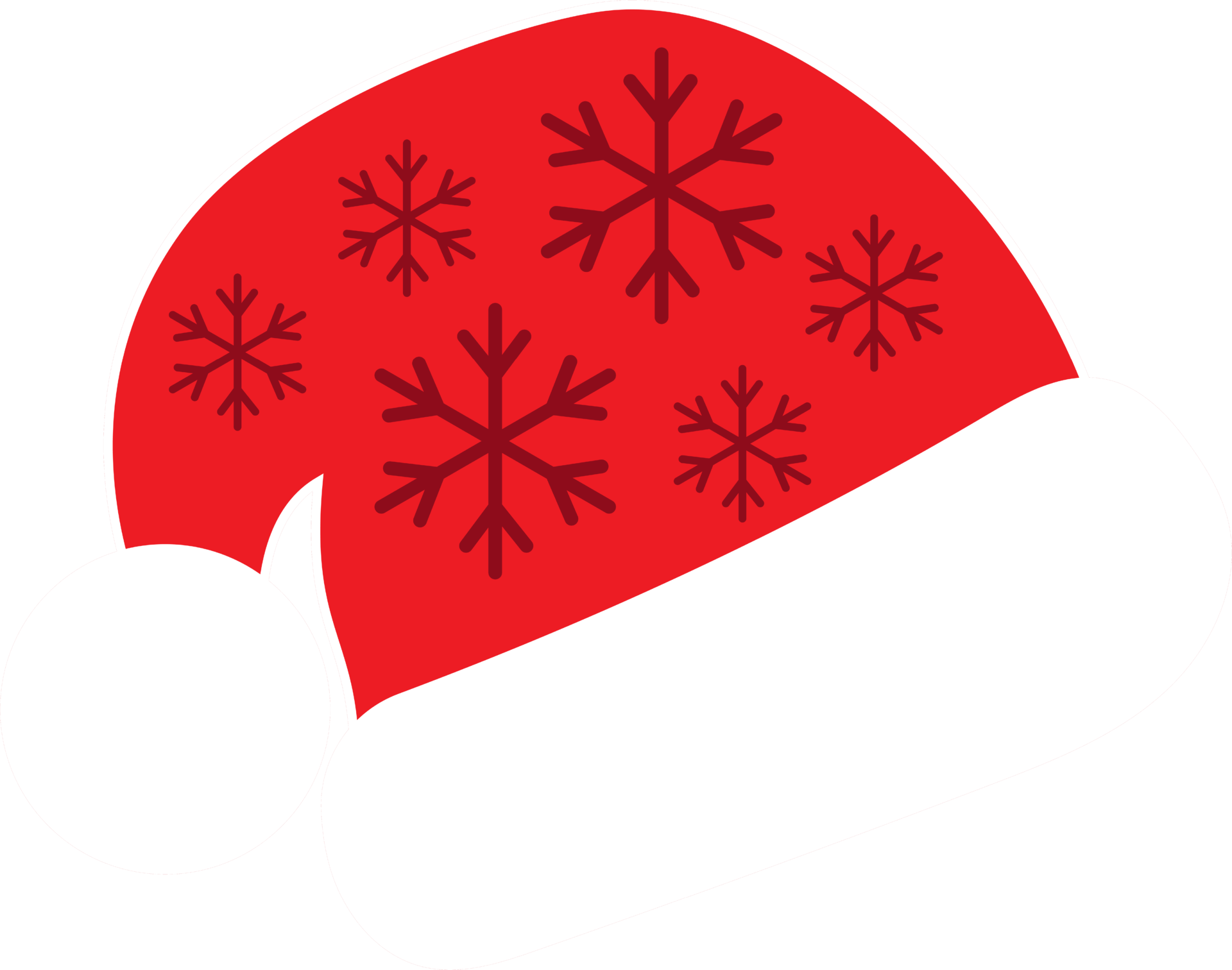 Red Christmas hat with snowflakes. 14386303 PNG