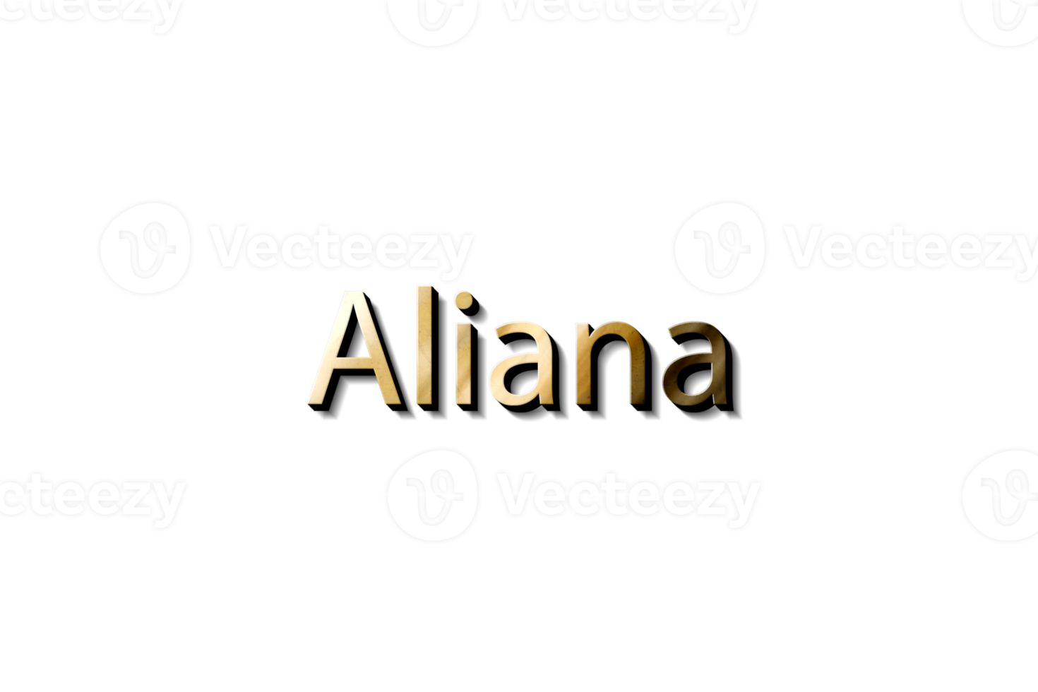 aliana 3d modello testo png