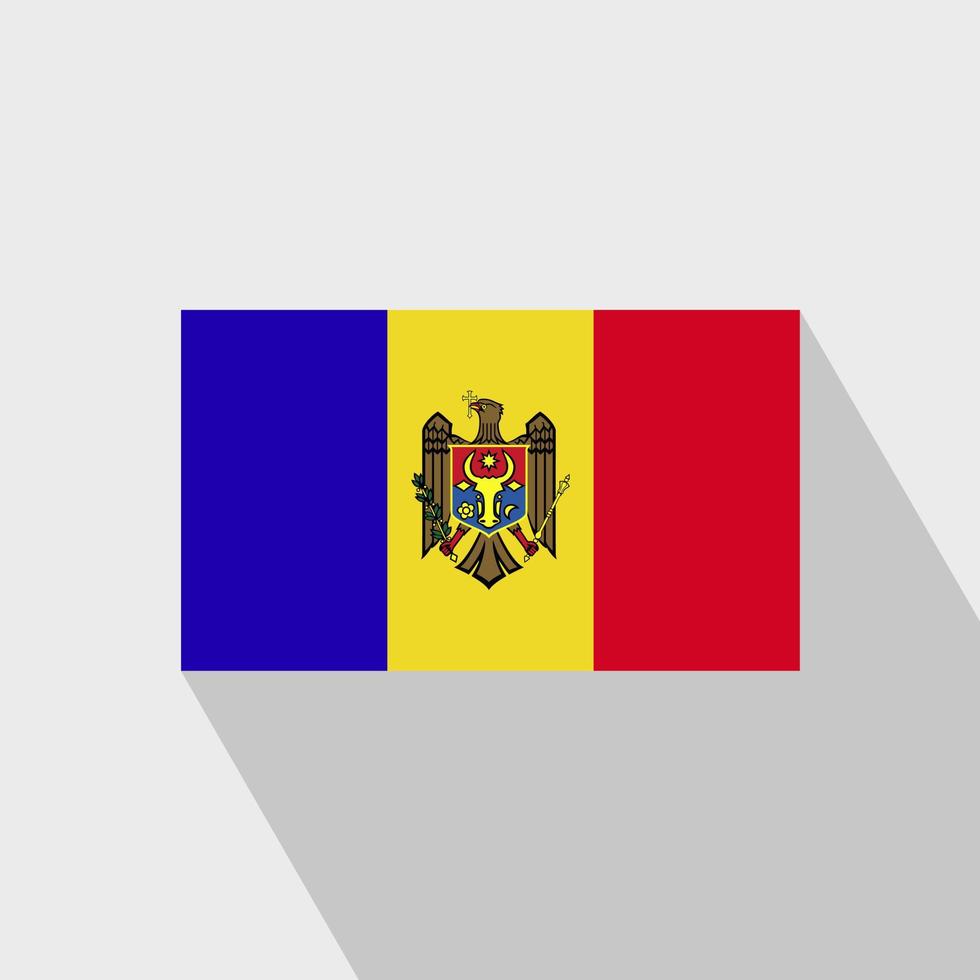 Moldova flag Long Shadow design vector