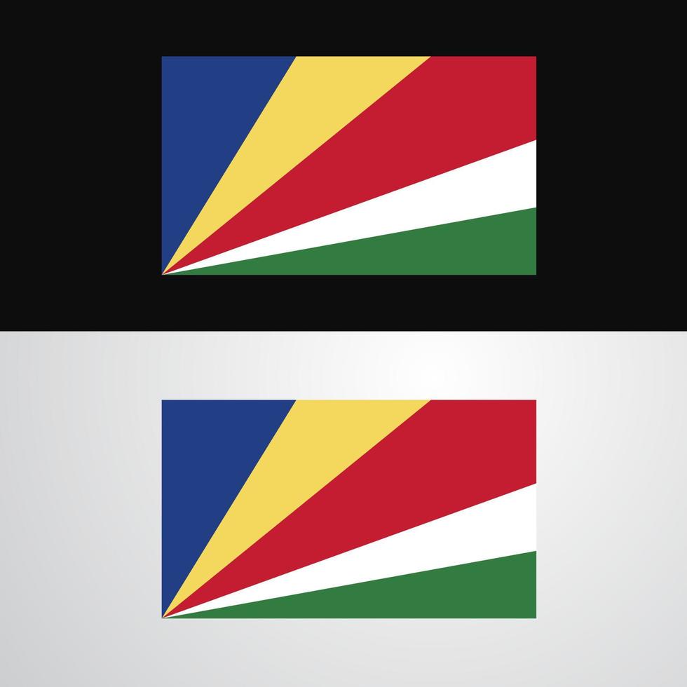 diseño de banner de bandera de seychelles vector