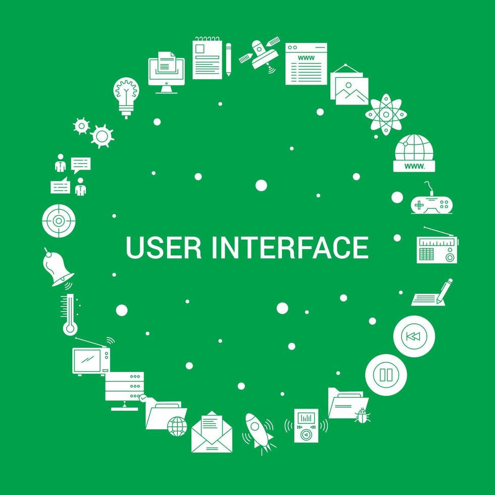 User Interface Icon Set Infographic Vector Template